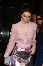 KENDALL JENNER Arrives at Shiatz Chen Fashion Show at Pars Fashion Week 10/06/2015