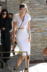 KENDALL JENNER Arrivs at Kim Kardashian