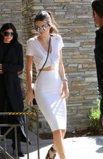 KENDALL JENNER Arrivs at Kim Kardashian