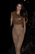 KENDALL JENNER at Balmain Fashion Show After-party in Paris 10/01/2015