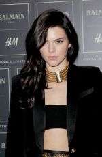 KENDALL JENNER at Balmain X H&M Collection Launch in New York 10/20/2015