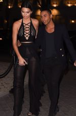 KENDALL JENNER Night Out in Paris 09/30/2015