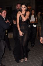 KENDALL JENNER Night Out in Paris 09/30/2015