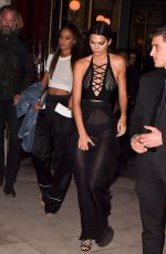 KENDALL JENNER Night Out in Paris 09/30/2015
