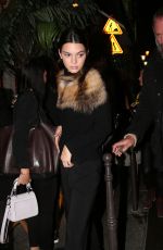 KENDALL JENNER Night Out in Paris 10/04/2015