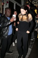 KENDALL JENNER Night Out in Paris 10/04/2015