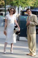 KRISTEN STEWART and Jesse Eisenberg on the Set of Woody Allen New Movie in New York 10/08/2015