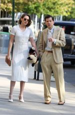 KRISTEN STEWART and Jesse Eisenberg on the Set of Woody Allen New Movie in New York 10/08/2015