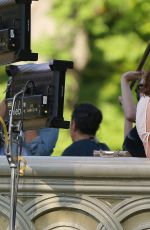 KRISTEN STEWART on the Set of New Woody Allen Movie in Central Park in New York 10/21/2015
