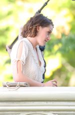 KRISTEN STEWART on the Set of New Woody Allen Movie in Central Park in New York 10/21/2015