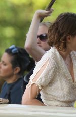 KRISTEN STEWART on the Set of New Woody Allen Movie in Central Park in New York 10/21/2015