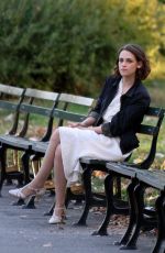 KRISTEN STEWART on the Set of New Woody Allen Movie in Central Park in New York 10/21/2015