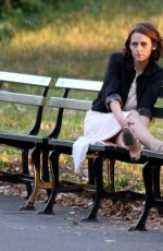 KRISTEN STEWART on the Set of New Woody Allen Movie in Central Park in New York 10/21/2015
