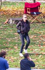 KRISTEN STEWART on the Set of Personal Shopper at a Park in Paris 10/30/2015