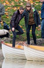 KRISTEN STEWART on the Set of Personal Shopper at a Park in Paris 10/30/2015