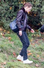 KRISTEN STEWART on the Set of Personal Shopper at a Park in Paris 10/30/2015