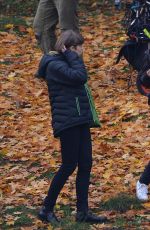 KRISTEN STEWART on the Set of Personal Shopper at a Park in Paris 10/30/2015