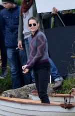 KRISTEN STEWART on the Set of Personal Shopper at a Park in Paris 10/30/2015