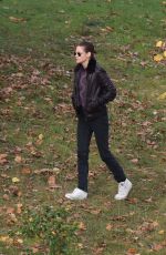 KRISTEN STEWART on the Set of Personal Shopper at a Park in Paris 10/30/2015