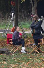 KRISTEN STEWART on the Set of Personal Shopper at a Park in Paris 10/30/2015