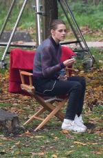 KRISTEN STEWART on the Set of Personal Shopper at a Park in Paris 10/30/2015