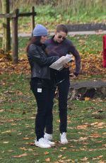 KRISTEN STEWART on the Set of Personal Shopper at a Park in Paris 10/30/2015
