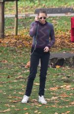 KRISTEN STEWART on the Set of Personal Shopper at a Park in Paris 10/30/2015