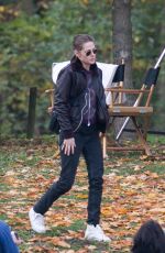 KRISTEN STEWART on the Set of Personal Shopper at a Park in Paris 10/30/2015