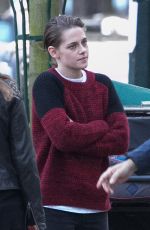 KRISTEN STEWART on the Set of Personal Shopper at a Park in Paris 10/30/2015