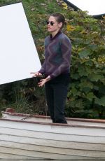 KRISTEN STEWART on the Set of Personal Shopper at a Park in Paris 10/30/2015
