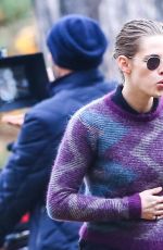 KRISTEN STEWART on the Set of Personal Shopper at a Park in Paris 10/30/2015