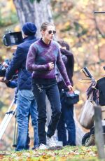 KRISTEN STEWART on the Set of Personal Shopper at a Park in Paris 10/30/2015