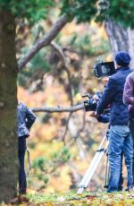 KRISTEN STEWART on the Set of Personal Shopper at a Park in Paris 10/30/2015