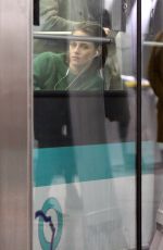 KRISTEN STEWART on the Set of Personal Shopper on the Paris Subway 10/29/2015