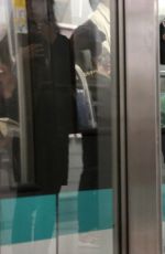 KRISTEN STEWART on the Set of Personal Shopper on the Paris Subway 10/29/2015