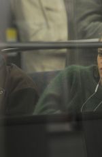 KRISTEN STEWART on the Set of Personal Shopper on the Paris Subway 10/29/2015