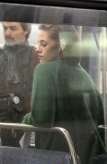 KRISTEN STEWART on the Set of Personal Shopper on the Paris Subway 10/29/2015