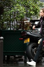KRISTEN STEWART Riding a Bike on the Set of Personal Shopper in Paris 10/28/2015