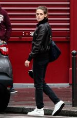 KRISTEN STEWART Riding a Bike on the Set of Personal Shopper in Paris 10/28/2015