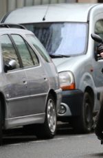 KRISTEN STEWART Riding a Bike on the Set of Personal Shopper in Paris 10/28/2015