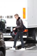 KRISTEN STEWART Riding a Bike on the Set of Personal Shopper in Paris 10/28/2015