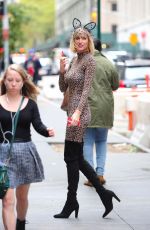 KRISTEN TAEKMAN Heading to Halloween Party in New York 10/29/2015