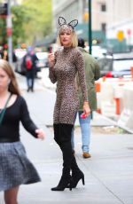 KRISTEN TAEKMAN Heading to Halloween Party in New York 10/29/2015