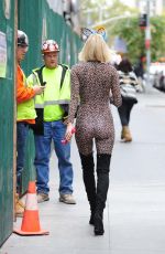 KRISTEN TAEKMAN Heading to Halloween Party in New York 10/29/2015