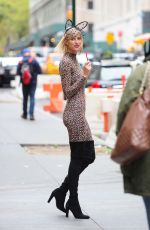 KRISTEN TAEKMAN Heading to Halloween Party in New York 10/29/2015