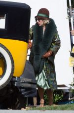 LADU GAGA on the Set of American Horror Story: Hotel in Los Angeles 10/14/2015