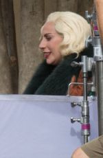 LADU GAGA on the Set of American Horror Story: Hotel in Los Angeles 10/14/2015