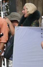 LADU GAGA on the Set of American Horror Story: Hotel in Los Angeles 10/14/2015
