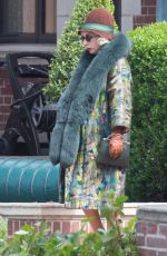 LADU GAGA on the Set of American Horror Story: Hotel in Los Angeles 10/14/2015