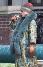 LADU GAGA on the Set of American Horror Story: Hotel in Los Angeles 10/14/2015